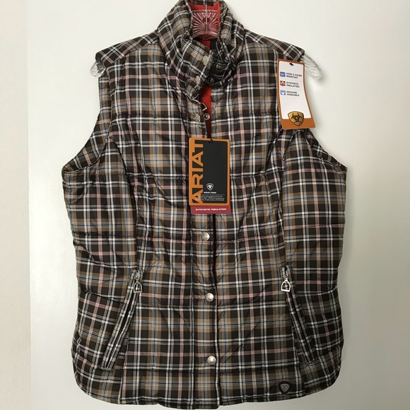 Ariat Jackets & Blazers - NWT Ladies Ariat Plaid Vest - Size XL